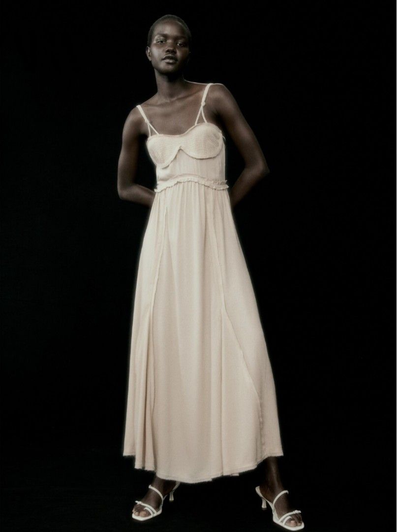 Zara cream dress top
