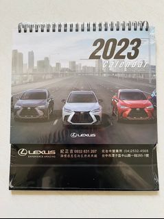 全新！2023年 112年 LEXUS 汽車 三角桌曆 日誌 日曆 月曆 記事本 行事曆 備忘錄 筆記本