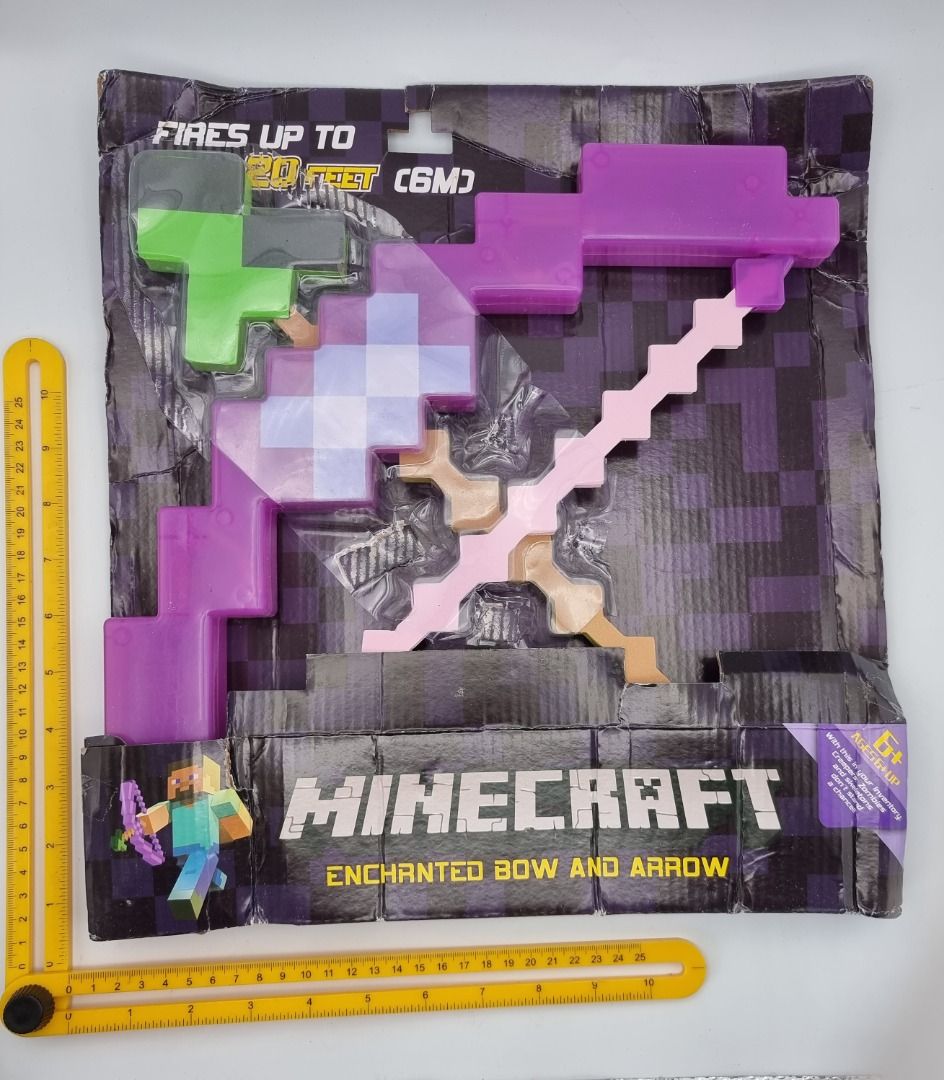 20 FEET RANGE MINECRAFT Enchanted Bow and Soft Foam Arrow Costume ...