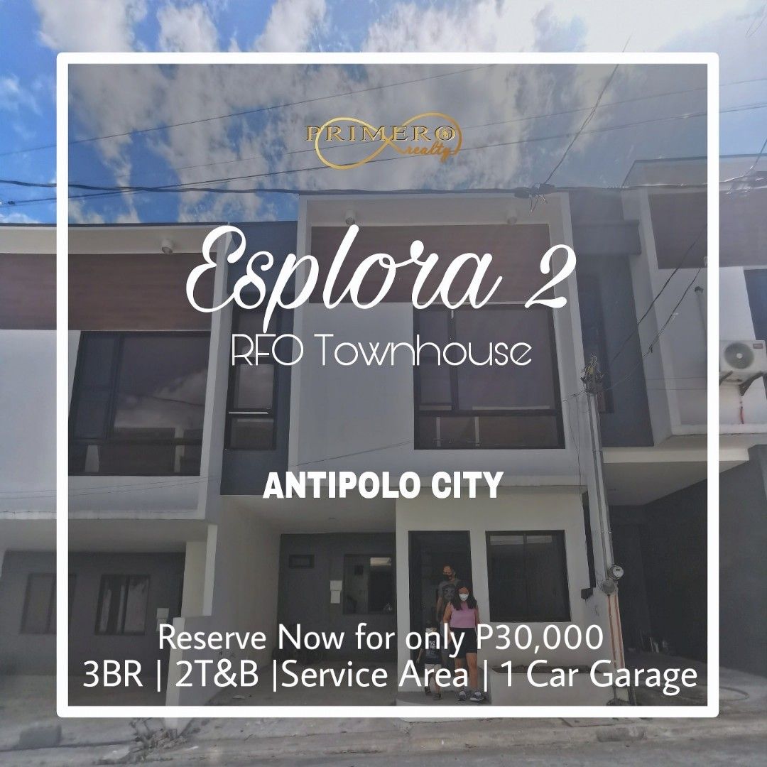 4M RFO Antipolo House and Lot for sale, Esplora 2 Townhomes, Antipolo