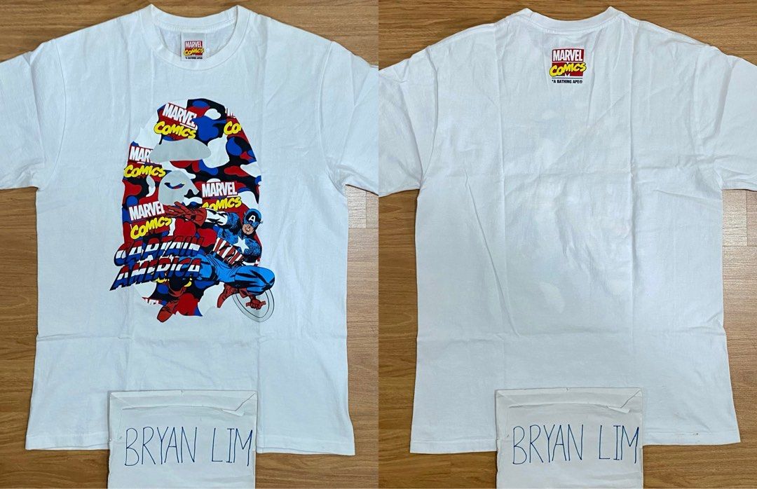 ⚪️🔴🇯🇵 Bape X Marvel Avengers Captain America Collab Tee Shirt