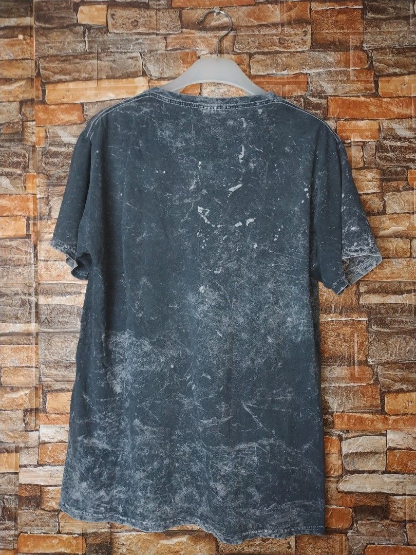 AC DC British tour '82 Acid Wash Grey tie dye, Men's Fashion, Tops ...