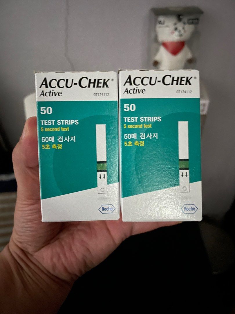 Accu-Chek Test Strips ACTIVE (Category: Medical Supplies & Tools) located in Quezon City. Submitted by chuck427 (Listing ID 1204195512, Image 1). Description: BRAND NEW SEALED 100pcs test strips Exp date : July 2023 RFS: Bought wrong strip. Not compatible to my glucometer.
