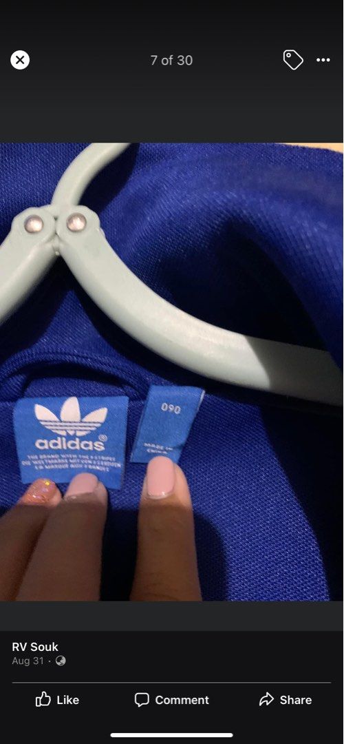 Adidas (Category: Coats, Jackets and Outerwear) located in San Juan City. Submitted by rvsouk (Listing ID 1204213237, Image 3). Description: ADIDAS WOMEN’s EUROPA Track Jacket Color: Royal Blue Fits Small Dimes: W: 17 inches L: 24 Price: 1,150 +Sf Excellent condition/ good as new.