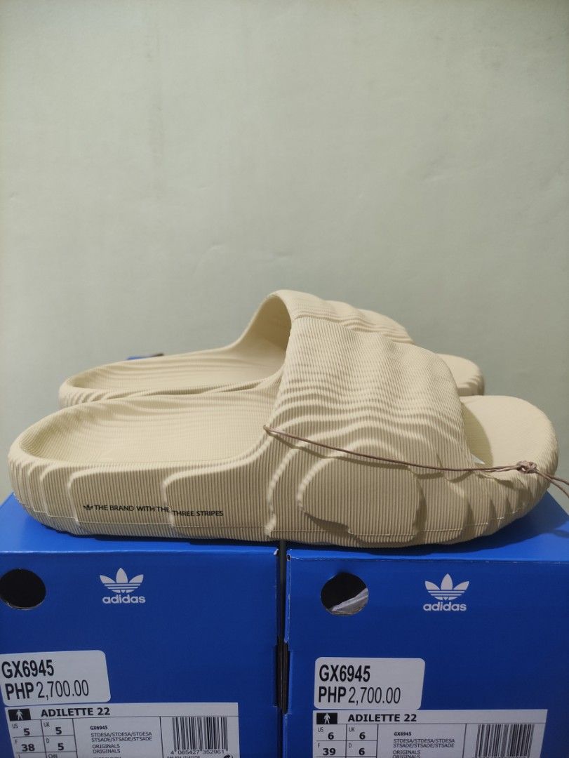 Adidas Adilette 22 Desert Sand, Men's Fashion, Footwear, Slippers