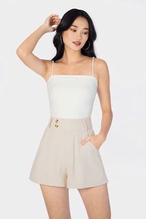 LOVET AELLYN RIBBED CAMI TOP #MADEBYLOVET (WHITE)