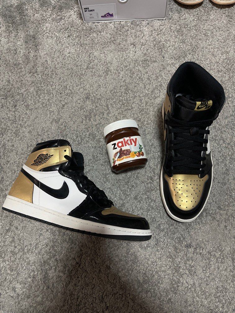 Nike air jordan 1 retro high og gold toe on sale