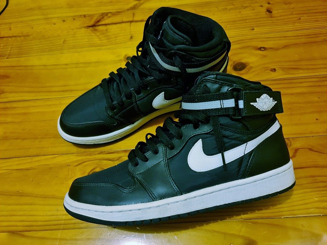Air jordan 1 high strap black white 2025