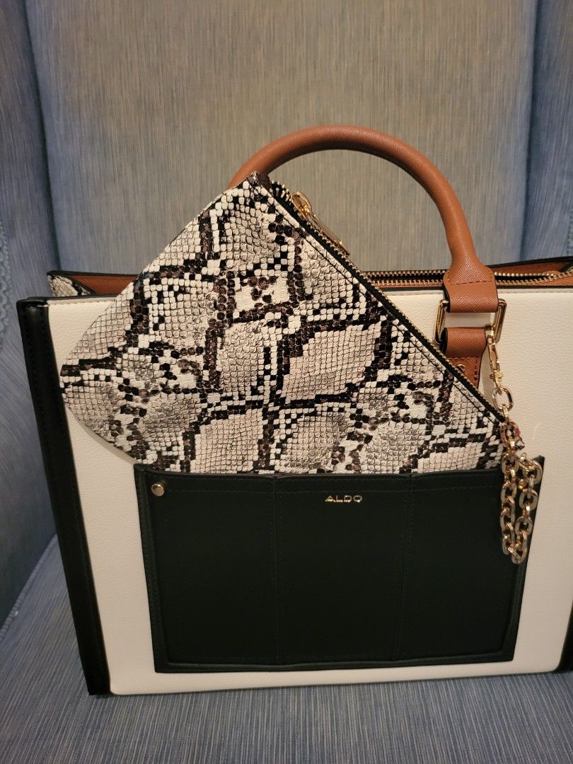 Aldo Faux Leather Snake Skin Tote Bag