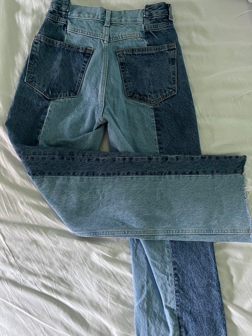 AUTH MANGO color block straight cut jeans (Category: Jeans) located in Paranaque City. Submitted by spider108 (Listing ID 1204185450, Image 3). Description: ✨In very good condition ✨used once ✨Bought in mango for 1k+ ✨Best fits size xs-s ✨price is negotiable ✨buyer will make booking for pickup ✨rfs: decluttering .
