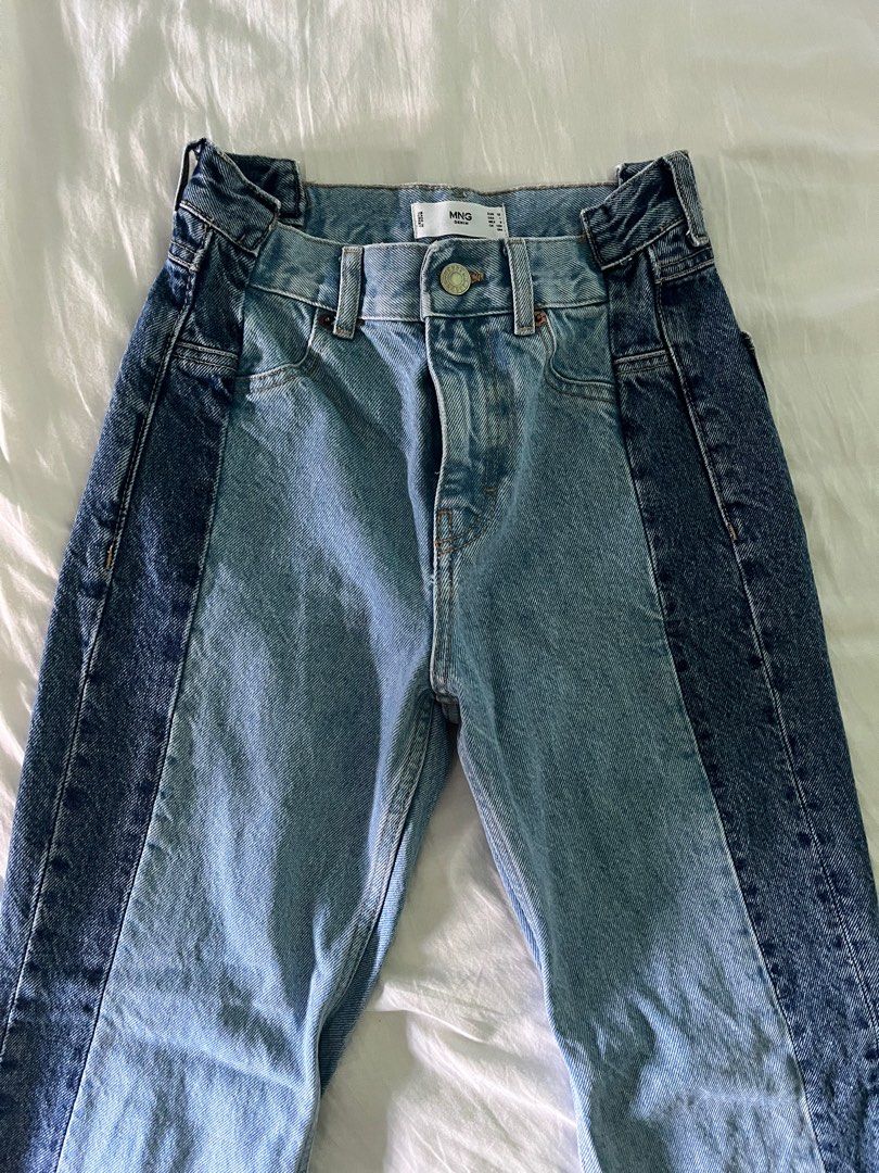AUTH MANGO color block straight cut jeans (Category: Jeans) located in Paranaque City. Submitted by spider108 (Listing ID 1204185450, Image 1). Description: ✨In very good condition ✨used once ✨Bought in mango for 1k+ ✨Best fits size xs-s ✨price is negotiable ✨buyer will make booking for pickup ✨rfs: decluttering .