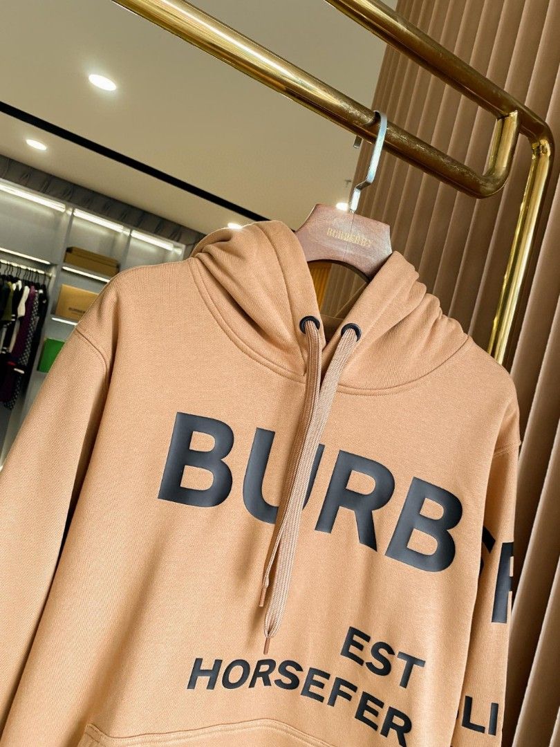 Authentic Burberry Horseferry Printed Cotton Oversized Hoodie