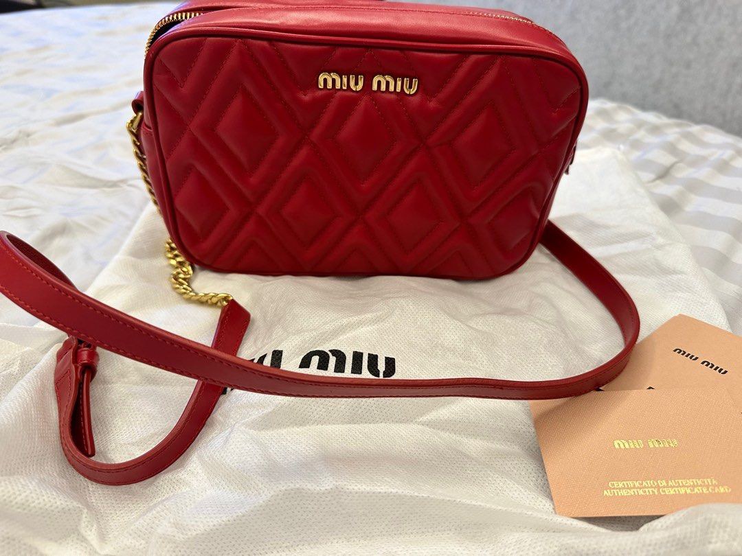 Authentic Miu Miu Crossbody Bag, Luxury, Bags & Wallets on Carousell