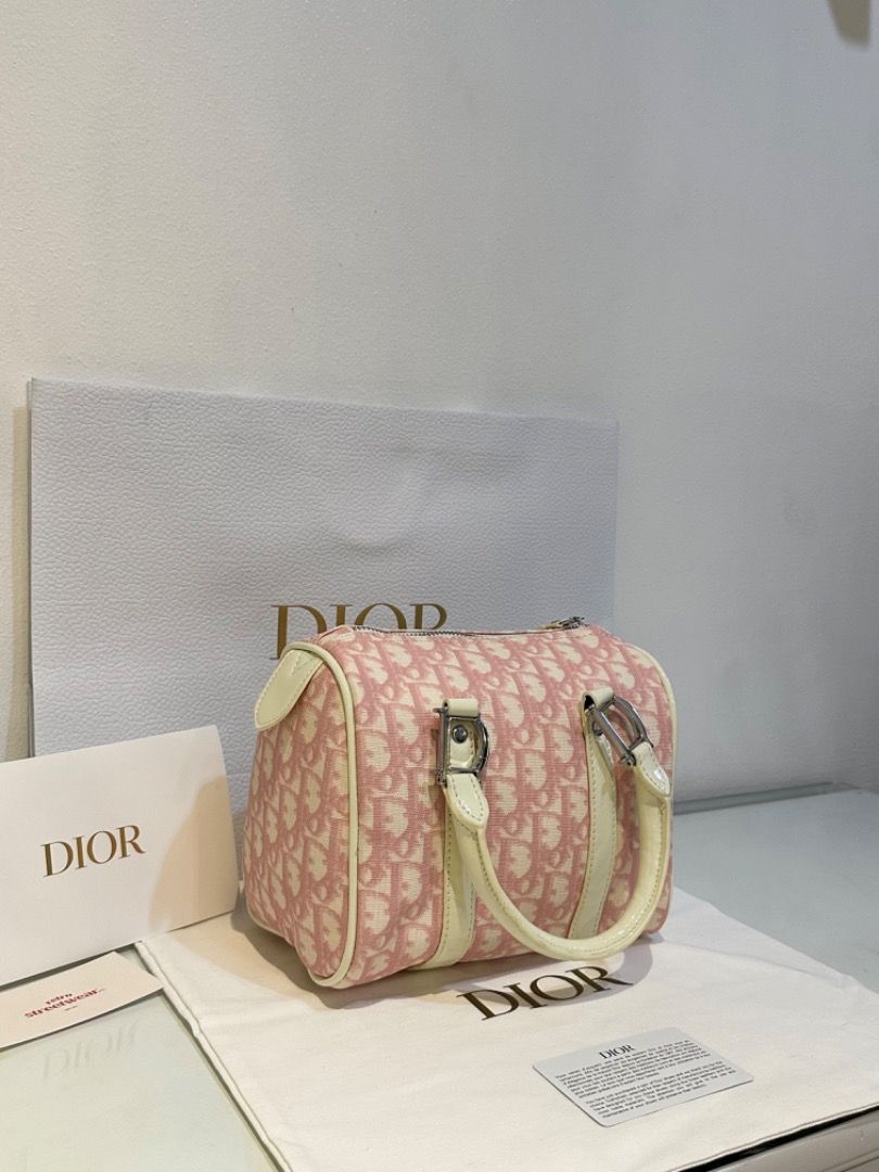 Vintage Pink Dior Boston Bag (Category: Luxury Bags & Wallets) located in Manila. Submitted by designerarchives.ph (Listing ID 1204210453, Image 2). Description: Not yet onhand in Ph | From japan Rare in this condition! 15 days eta No flaws, no stains, no discoloration! Good deal for it’s price 🫶🏻 Can ship via lalamove, grab, or lbc..