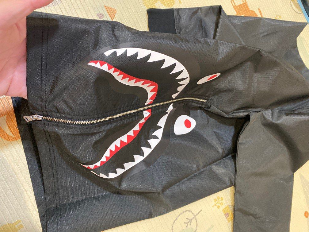 Bape long sleeve side shark zip T Shirt Men s Fashion Tops
