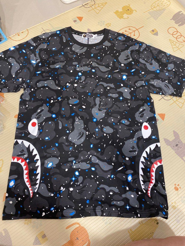 Bape Space Camo double side shark T Shirt