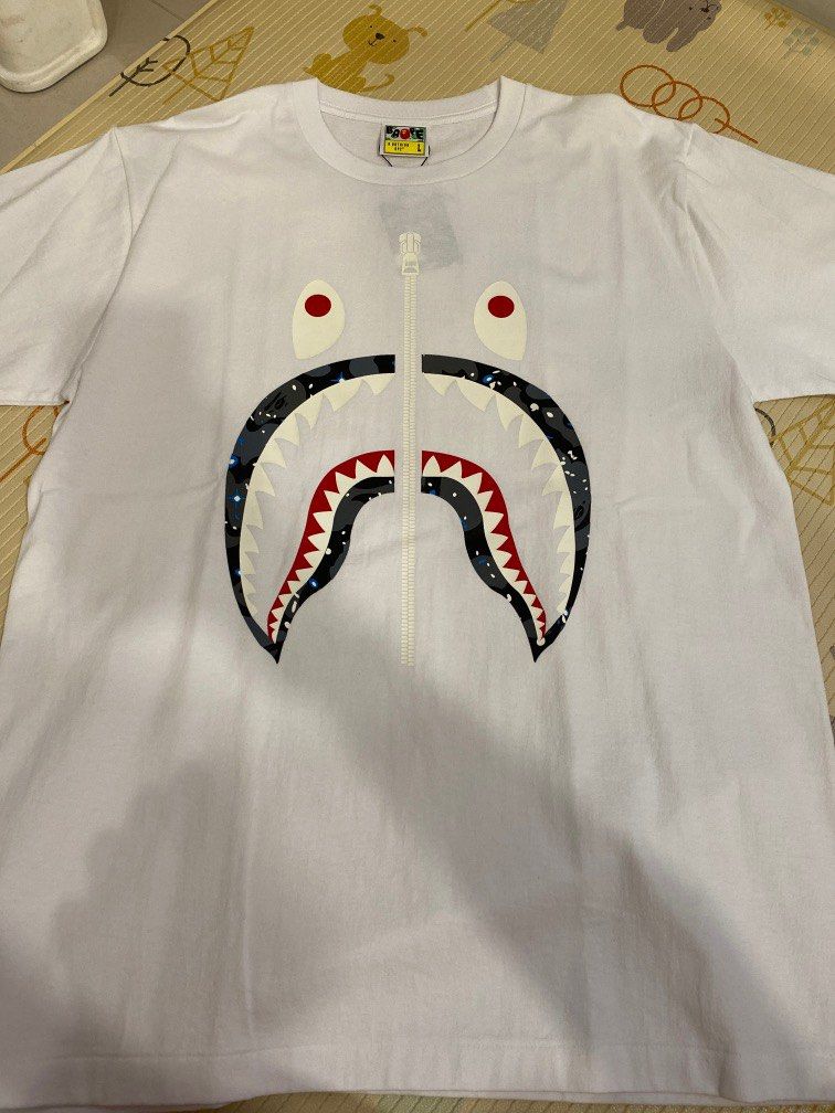 Bape space top camo shark tee