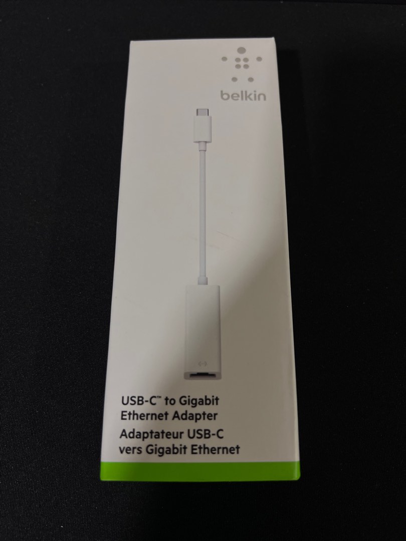 Belkin usbc to gigabit adapter, 電腦＆科技, 電腦周邊及配件, 電腦線、轉接線及轉換器