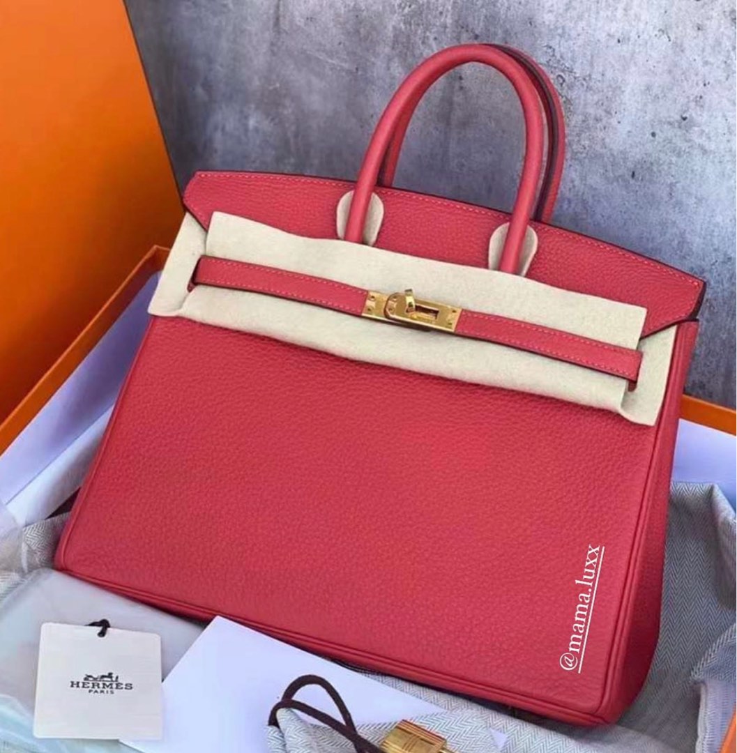BIRKIN 25 BAG IN PEANUT BROWN CALFSKIN WITH COLORFUL STICKER