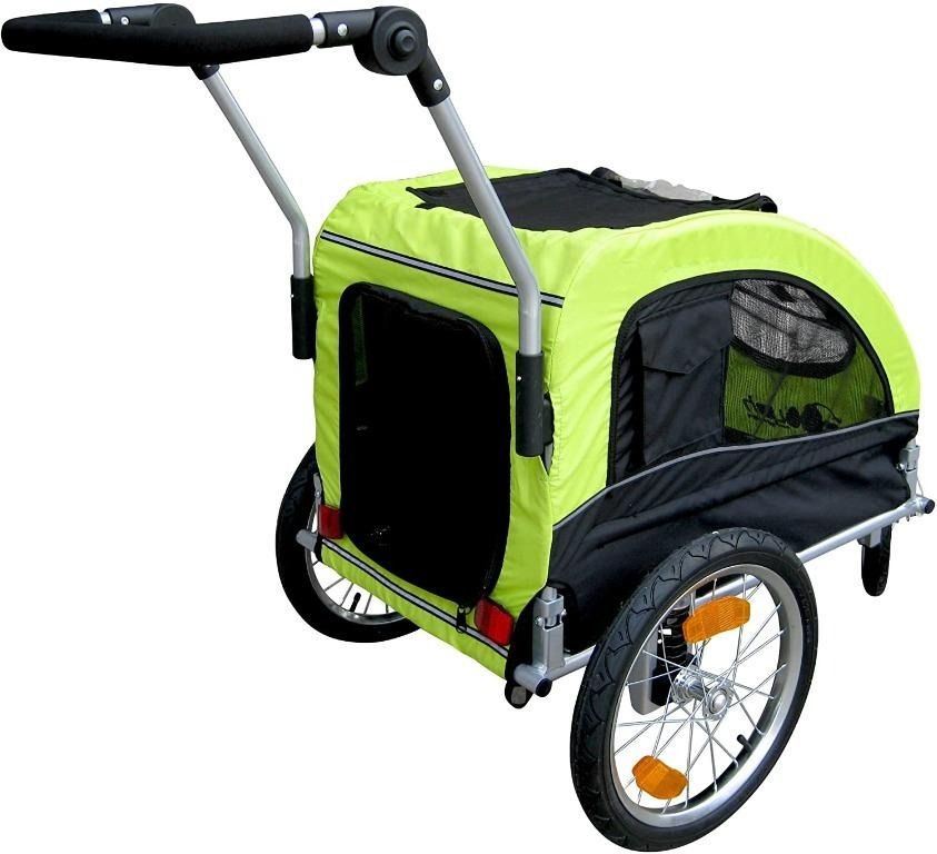 BML Booyah Medium Dog Stroller Pet Bike Trailer with Suspension