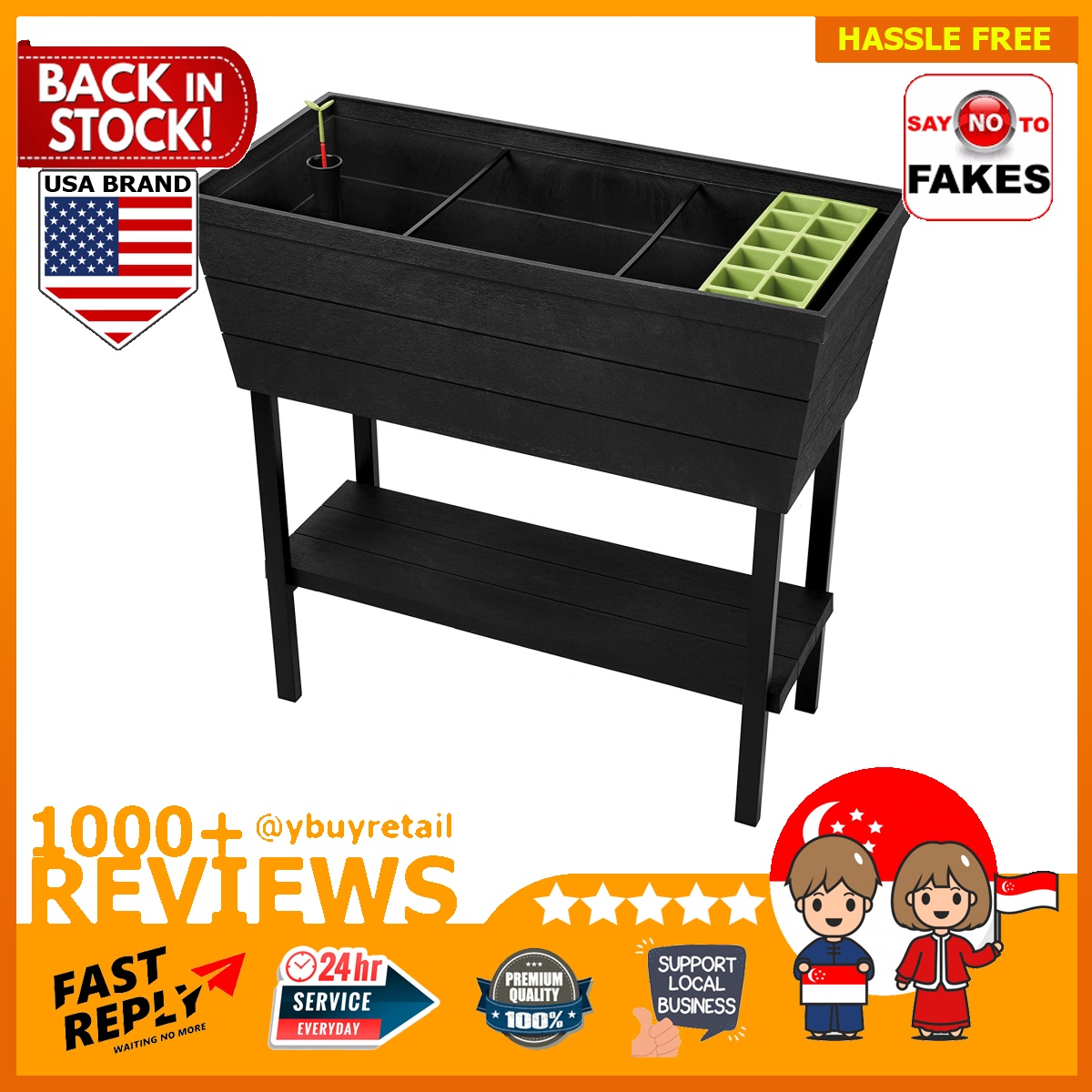 [BML] (chk) Keter Urban Bloomer 22.4 Gallon Resin Plastic Wood Look