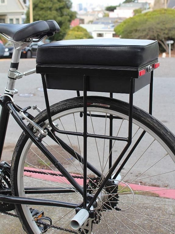 BML Companion Bike Seats Rear Mounted Cushioned Bicycle Passenger Seat with Lockable Storage Unit Trunk Space Computers Tech Parts Accessories Cables Adaptors on Carousell
