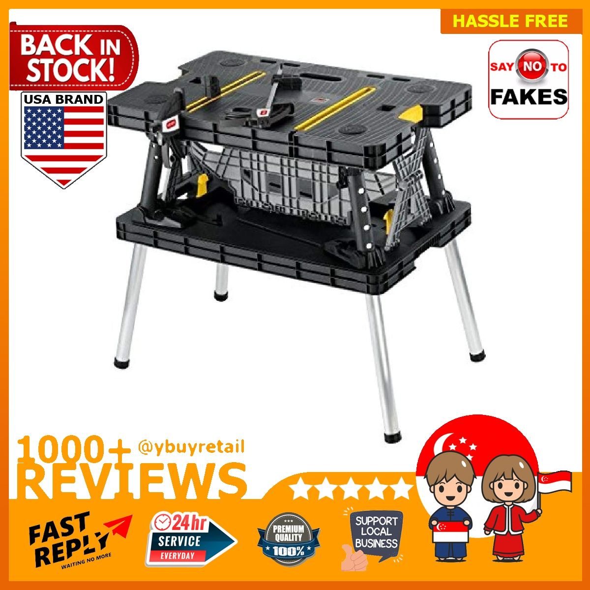 Keter folding table work 2025 bench for miter saw stand