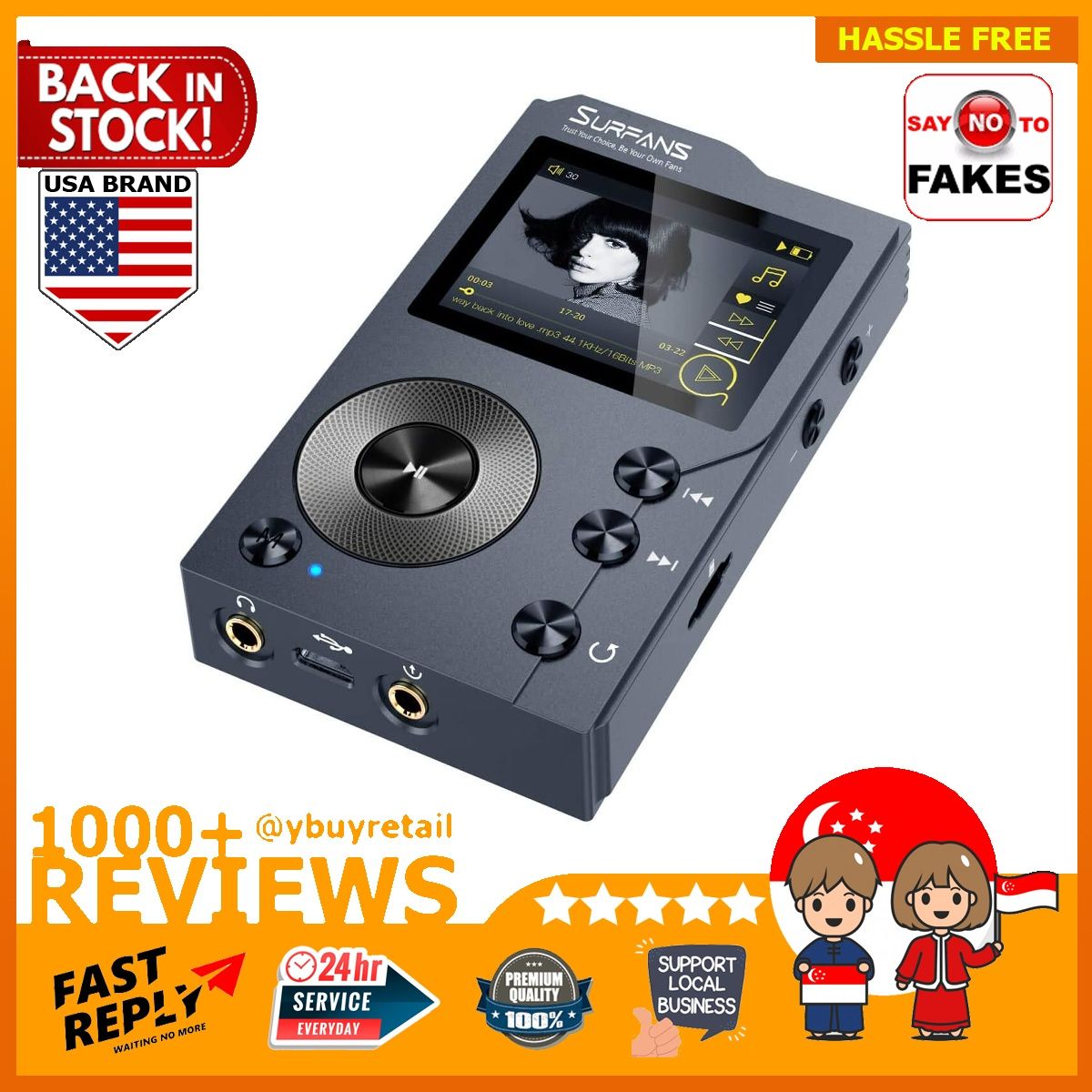 [BML] Surfans F20 HiFi MP3 Player with Bluetooth, Lossless DSD High ...