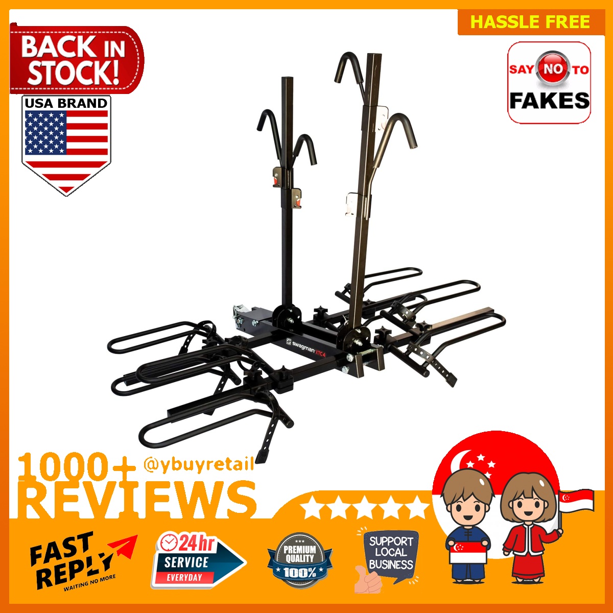 BML Swagman XTC4 Hitch Mount Bike Rack for 4 four bicycle car hitch carrier Computers Tech Parts Accessories Cables Adaptors on Carousell