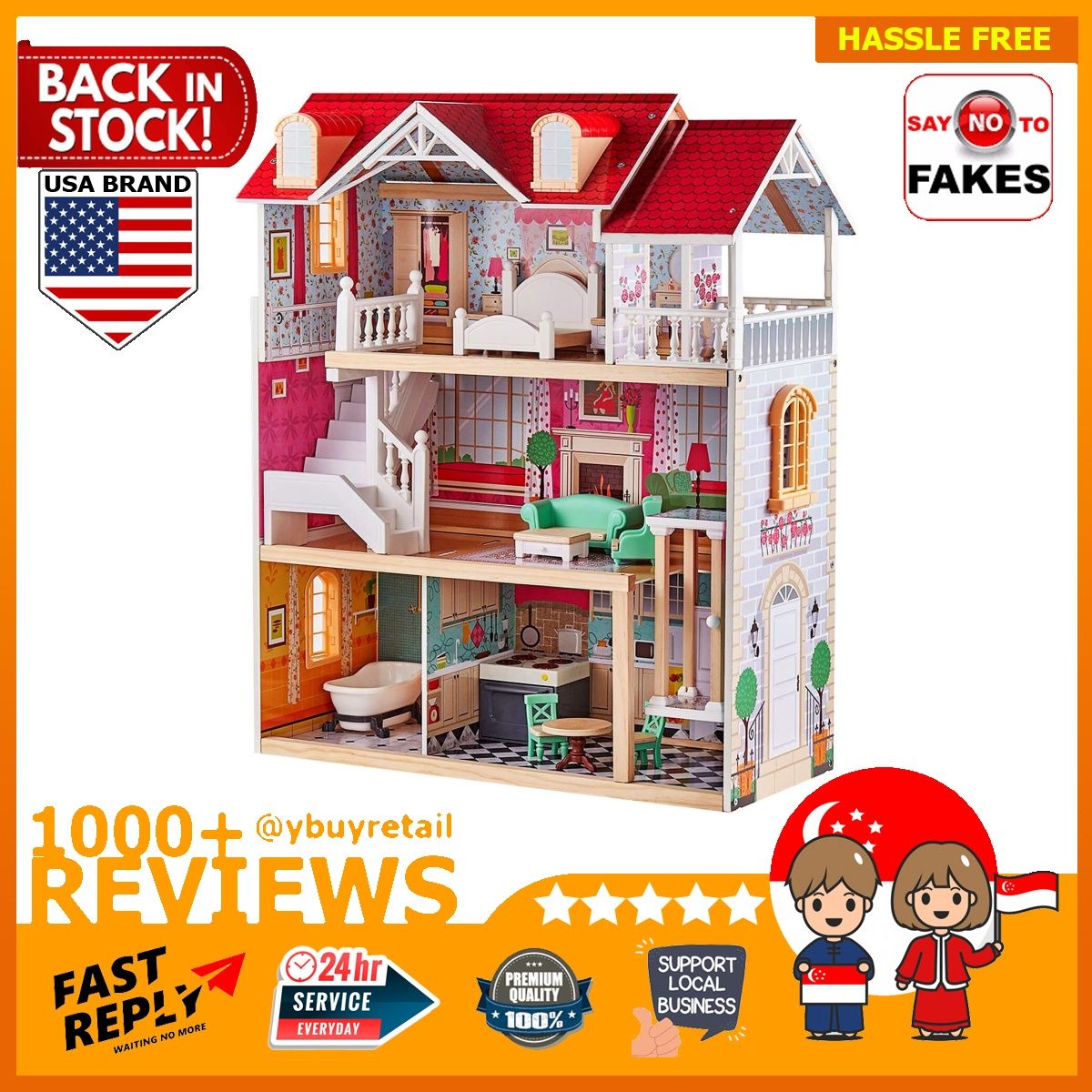 Top bright wooden dollhouse 2025