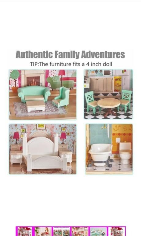 Top bright wooden discount dollhouse