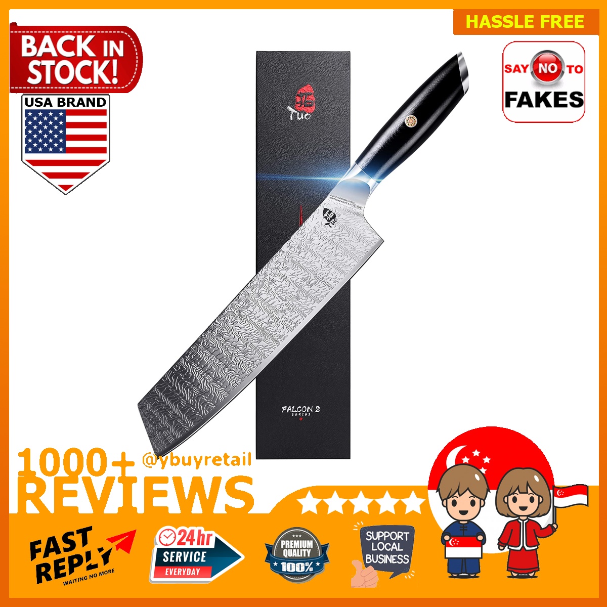 [BML] TUO Kiritsuke Knife 8.5 inch Japanese Vegetable Cleaver Knife