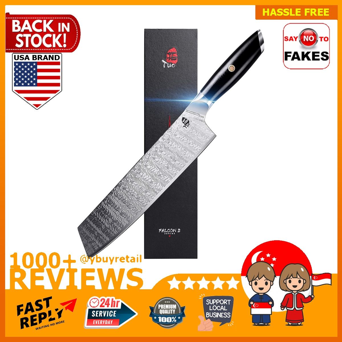 [BML] TUO Kiritsuke Knife 8.5 inch Japanese Vegetable Cleaver Knife