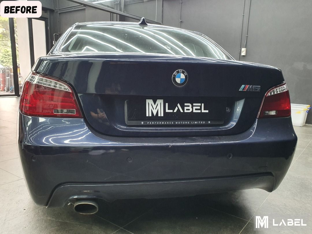 BMW E60 Full Vinyl Wrap Brush Metallic Black, Car Accessories, Car