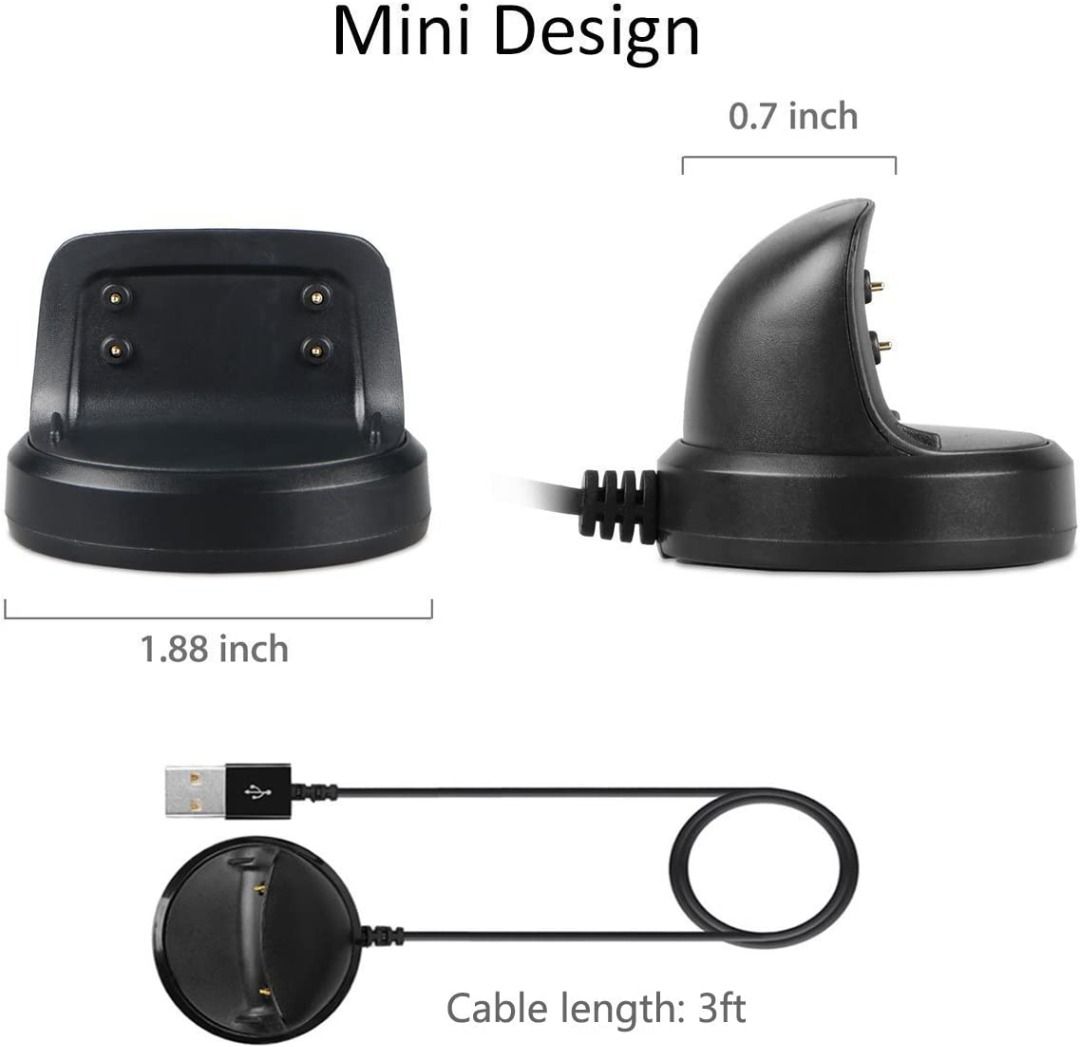 BOLWEO Compatible with Gear Fit 2 Fit 2 Pro Smartwatch Charger 3Ft
