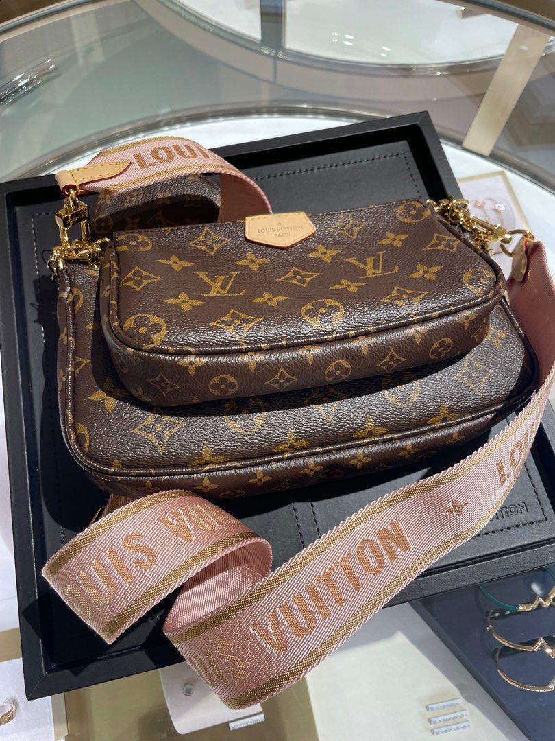 Louis Vuitton Crossbody Bag Multi Pochette Accessoir M44840 Pink Purse Auth  New