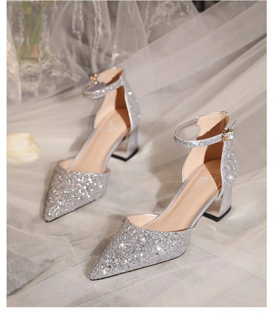 Glitter sale silver shoes
