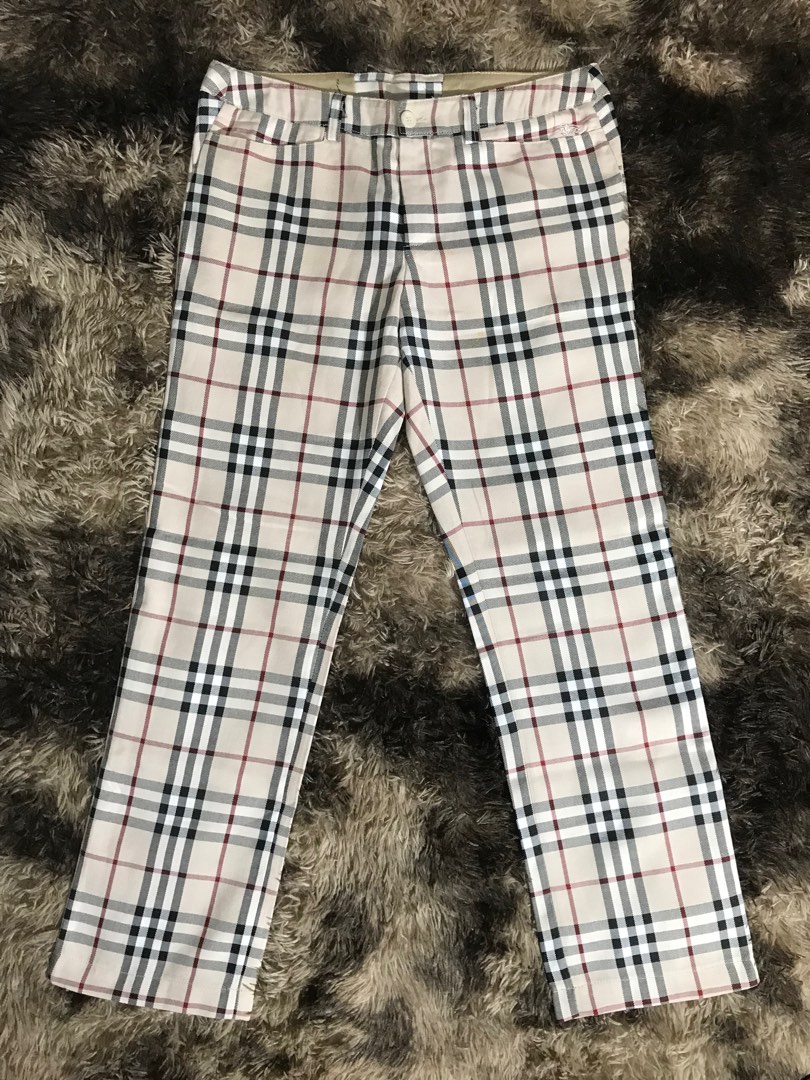 Burberry Plaid Pants, Women's Fashion, Bottoms, Other Bottoms on Carousell