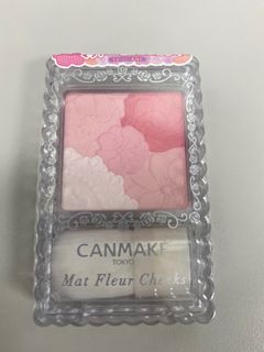 CANMAKE-花瓣五色高光修容腮紅 #02色號玫瑰紅 #務必詳閱說明