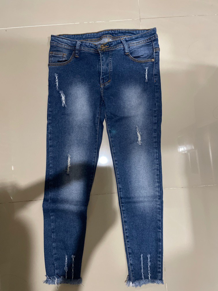 Celana Jeans Wanita Latest Ripped Jeans Shop High Fashion Ripped