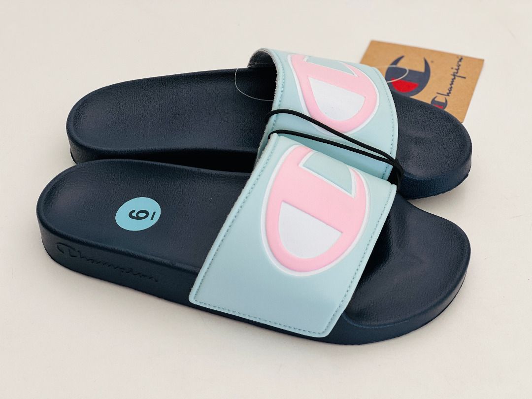 mint green champion slides