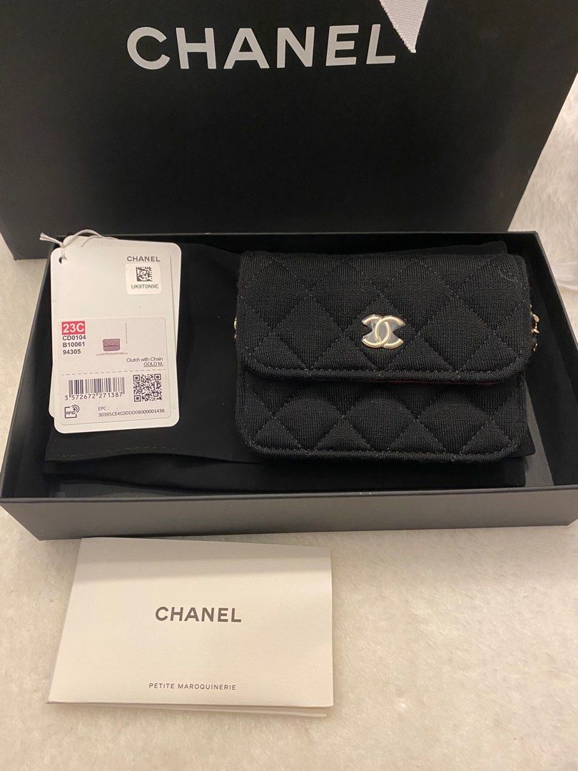 Chanel Sweet Camellia Flap Clutch with Chain Quilted Lambskin Mini Black  2204271