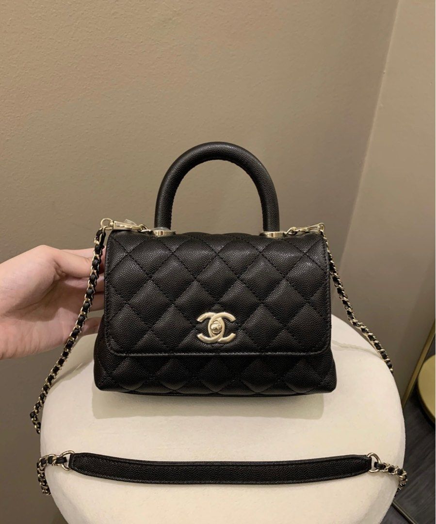 Chanel Mini Coco Handle, Luxury, Bags & Wallets on Carousell