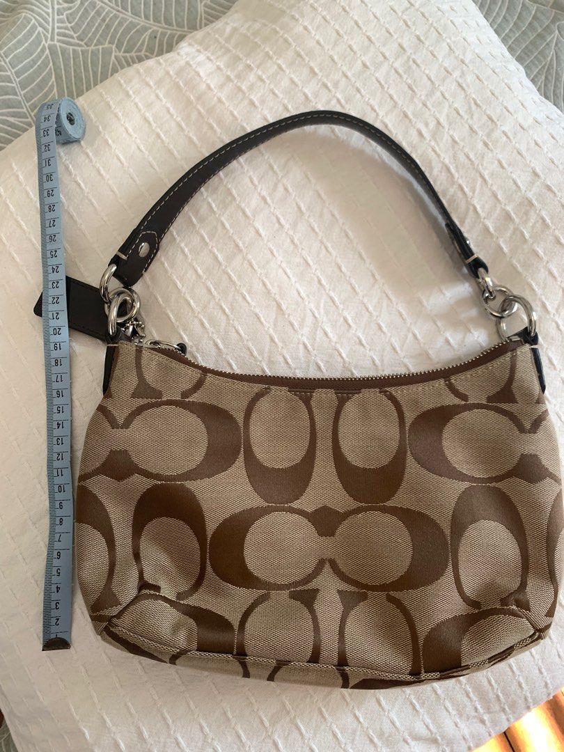 NIB Coach Small Brown Canvas Wristlet - Bags and purses