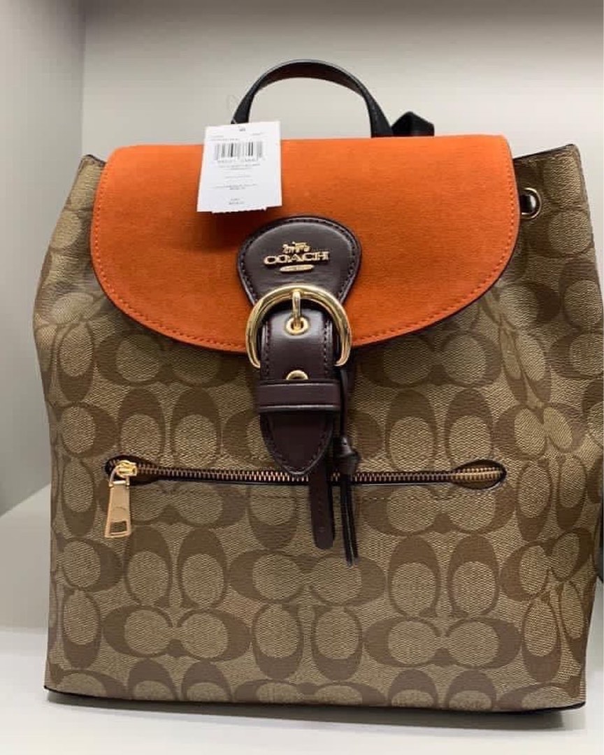 coach kleo backpack in signature canvas, Women's Fashion, Bags