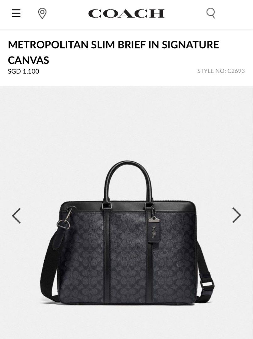Coach Laptop Bag, Men's Fashion, Bags, Briefcases on Carousell