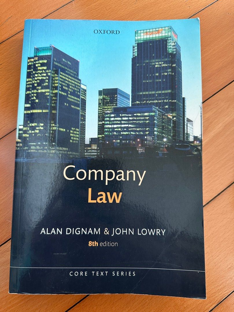 Company Law Alan Dignam & John Lowry, 興趣及遊戲, 書本 & 文具, 教科書 Carousell