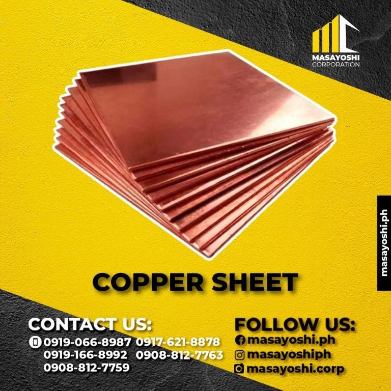 Copper Sheets | Copper | Sheeting | Sheets | Metal Sheets (Category: Construction & Building Materials) located in Las Pinas. Submitted by deiso.hillary (Listing ID 1204181272, Image 1). Description: 𝐓𝐡𝐞 𝐏𝐫𝐢𝐜𝐞 𝐒𝐡𝐨𝐰𝐧 𝐢𝐬𝐧'𝐭 𝐭𝐡𝐞 𝐚𝐜𝐭𝐮𝐚𝐥/𝐬𝐮𝐠𝐠𝐞𝐬𝐭𝐞𝐝 𝐩𝐫𝐢𝐜𝐞 𝐨𝐟 𝐭𝐡𝐞 𝐩𝐫𝐨𝐝𝐮𝐜𝐭. 𝗞𝗶𝗻𝗱𝗹𝘆 𝗖𝗮𝗹𝗹/𝗖𝗼𝗻𝘁𝗮𝗰𝘁 𝗼𝘂𝗿 𝗦𝗮𝗹𝗲𝘀 𝗗𝗲𝗽𝗮𝗿𝘁𝗺𝗲𝗻𝘁 𝗳𝗼𝗿 𝘁𝗵𝗲 𝗮𝘃𝗮𝗶𝗹𝗮𝗯𝗶𝗹𝗶𝘁𝘆 𝗮𝗻𝗱 𝗺𝗼𝗾 𝗼𝗳