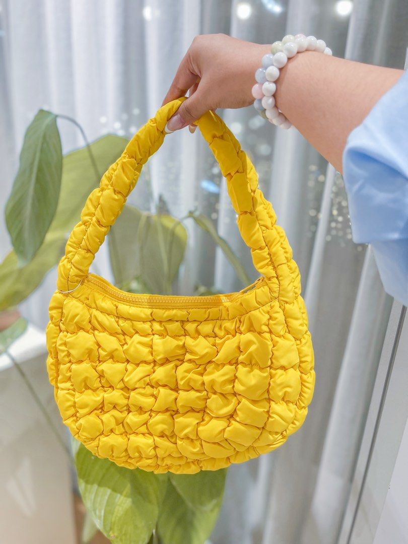 COS Diamond-quilted Shoulder Bag in Yellow