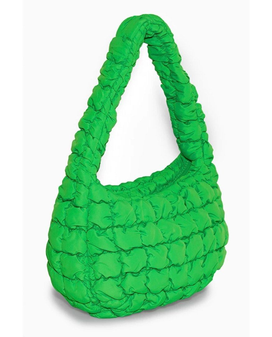 COS Quilted Oversized Shoulder Bag Green 0916460022 / 100% Authentic